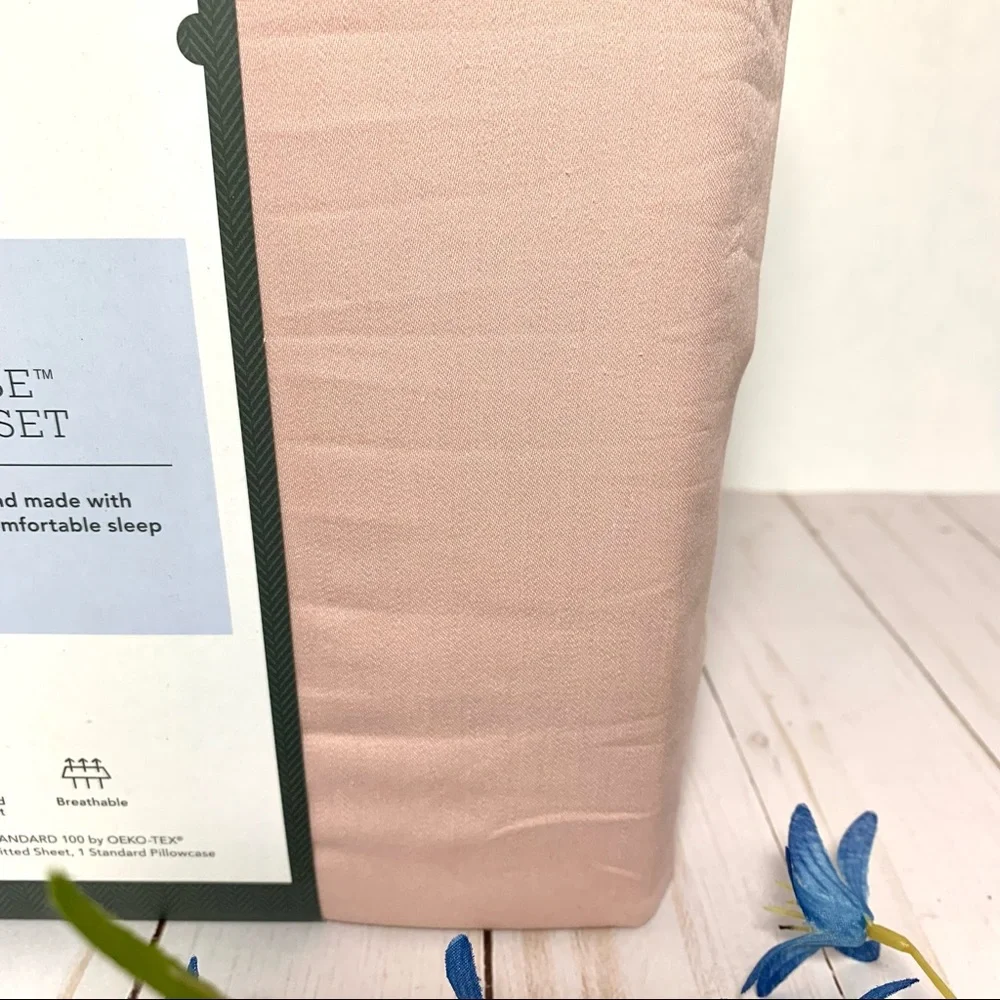 Threshold Blush Pink Tri-Ease 500 Thread Count Sheet Set - TWIN XL